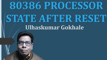 80386 PROCESSOR STATE AFTER RESET