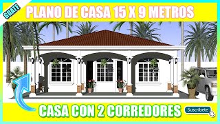 ??Medidas de una casa estilo Guatemalteco / Modelo De Casa bonita para  construir / Con 2 corredores✓ - YouTube