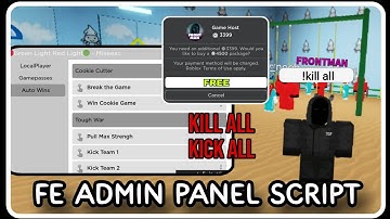 [ FE ] Admin Panel Script OP - ROBLOX SCRIPTS - Kill All, Kick All, Free Gamepass