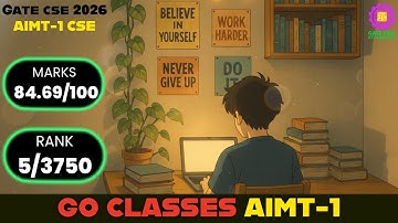 AIMT-1 Analysis | My Marks, Rank & Complete Analysis 🚀🔥 | GO CLASSES | GATE CSE 2026