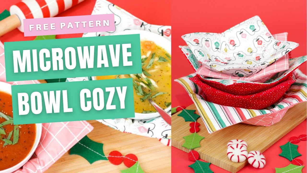 Sewing Pattern Printable Microwave Bowl Cozy Template - Printable Templates  Free