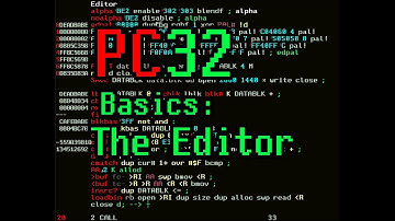 PC32 Tutorial: The Editor