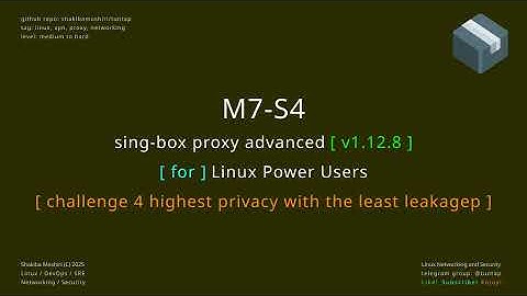 singbox proxy advanced M7 S4 highest privacy with the least leakage