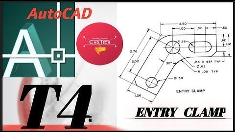AutoCAD 2D Practice Drawing / Exercise 4 // Basic & Advance Tutorial