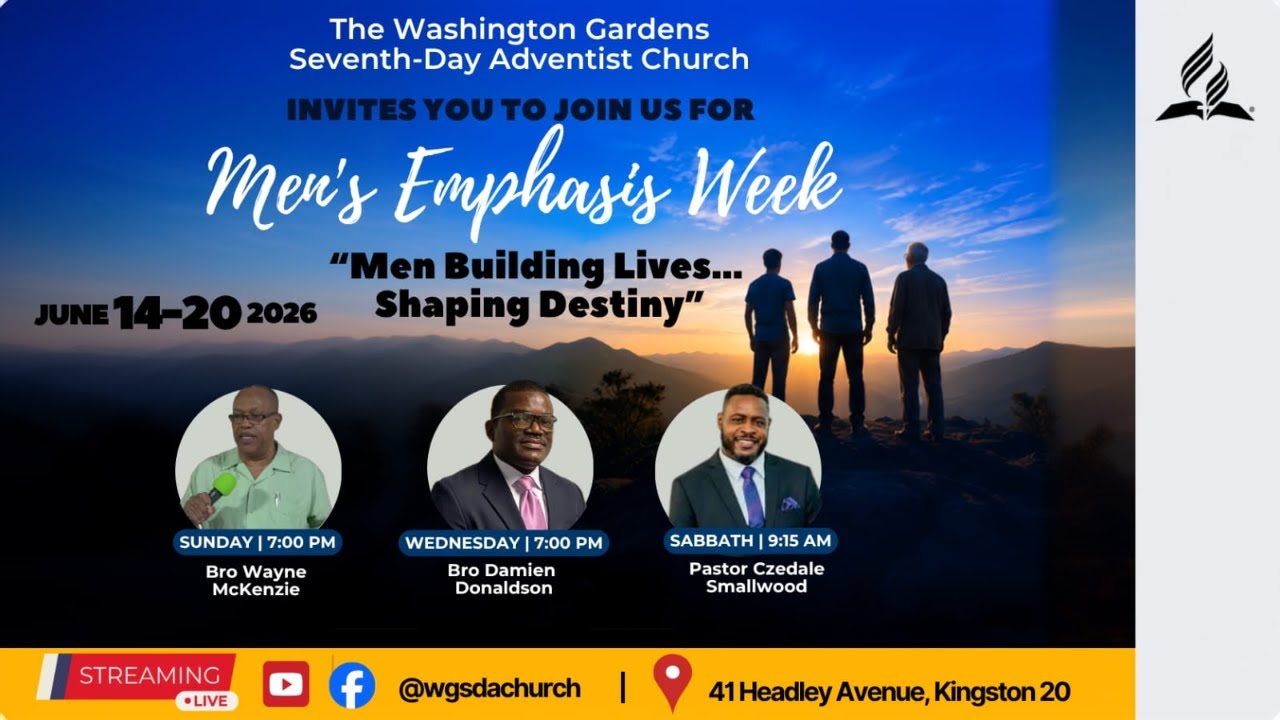 “Men Building Lives..Shaping Destiny” |Men's Emphasis Day |PST. Czedale Smallwood |June 20, 2026