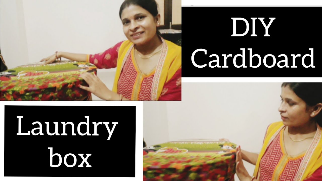DIY Laundry box out of cardboard /Best laundry box / Kids favourite ...