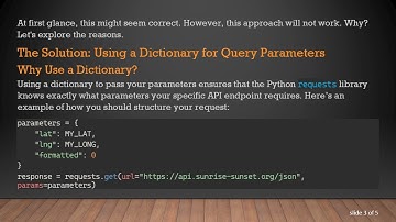 Understanding the Importance of Using a Dictionary for API Request Query Parameters