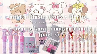 𐙚 FLORTTE X MIKKO COLLECTION MAKEUP HAUL REVIEW \& SWATCHES 🎀 CUTE MAKEUP | C-BEAUTY | YESSTYLE