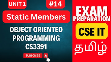 Static Members in Java | CS3391 Object Oriented Programming | Anna University Unit 1