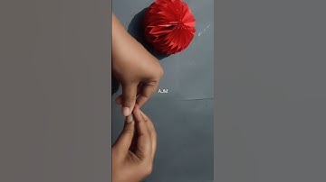 Paper apple 🍎 | paper fruit | paper craft ideas | how to make paper fruit @ArtandcraftsWorld008