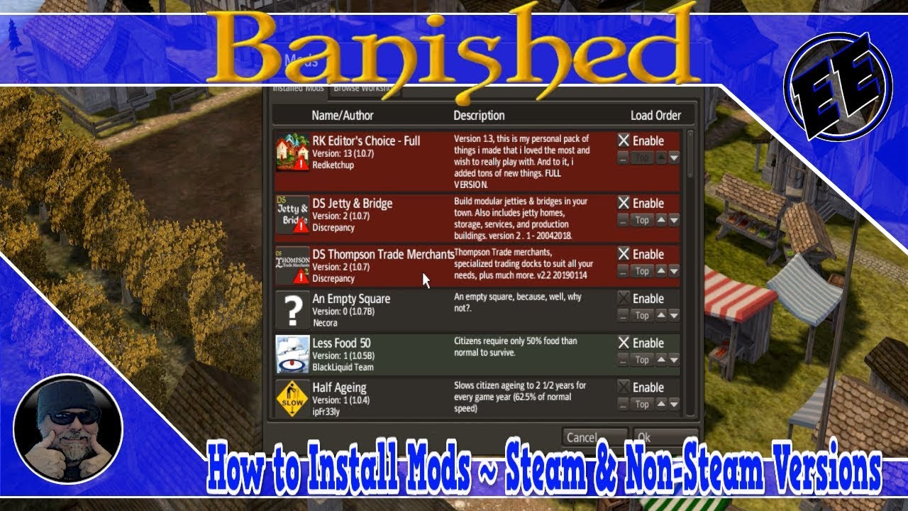 Banished Tutorial ~ How to Install a Mod For Steam \u0026 Non Steam Versions (2020)