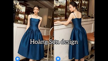 Dạy cắt may:hướng dẫn cắt đầm cúp ngực hai dây thân xòe xếp ly theo mẫu|Hoàng Sơn đầm
