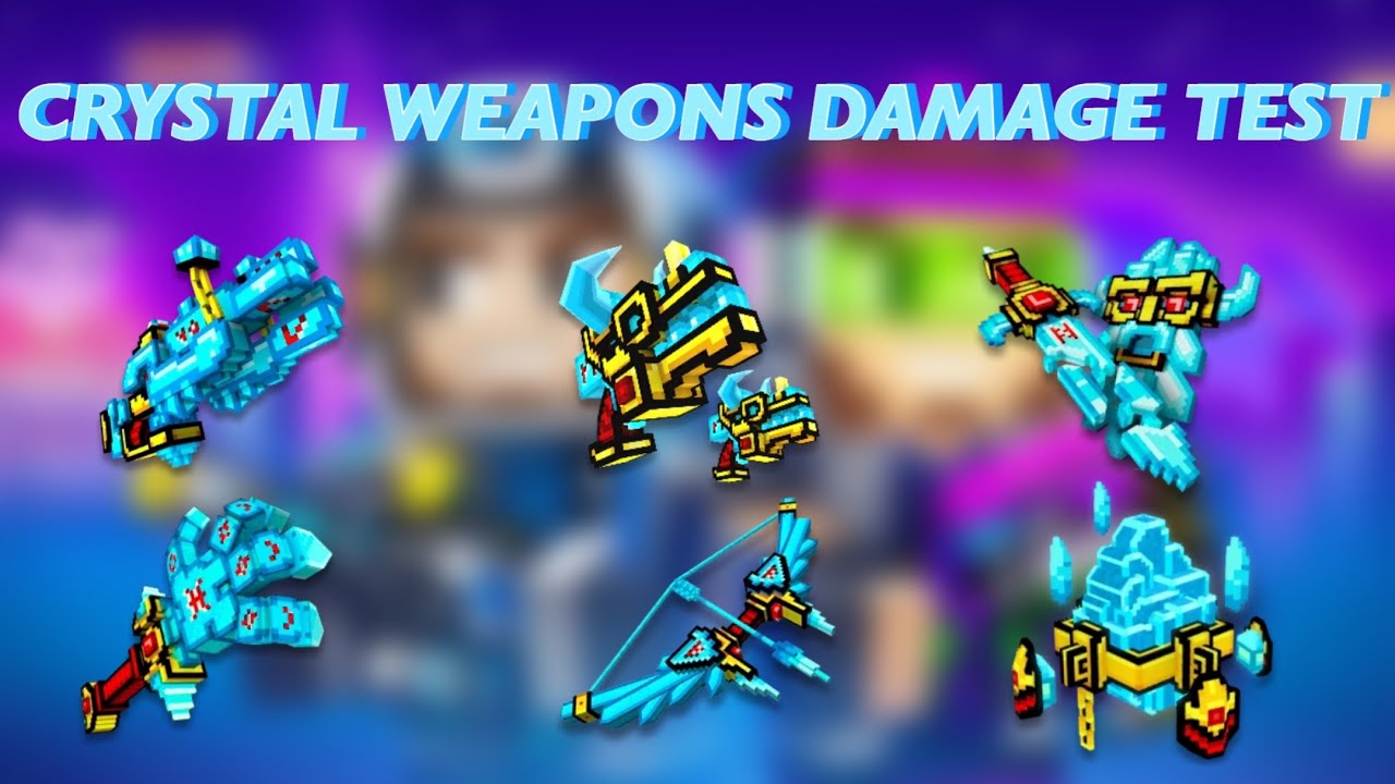 All crystal weapons Damage Test - YouTube