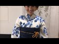20代30代女性向け涼やか紫陽花　3点セット（兵児帯）の動画！浴衣ならPourVous