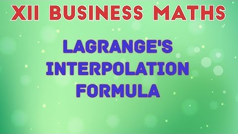 XII BUSINESS MATHS/LAGRANGE