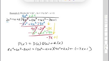 Algebra 2 Honors 4.3 Dividing Polynomials part 1
