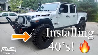 Installing 40's on our 2020 Jeep Gladiator!