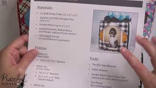 Peaceful Pinning Live #33 |  No Sew Fabric Photo Cube Ornament screenshot 2