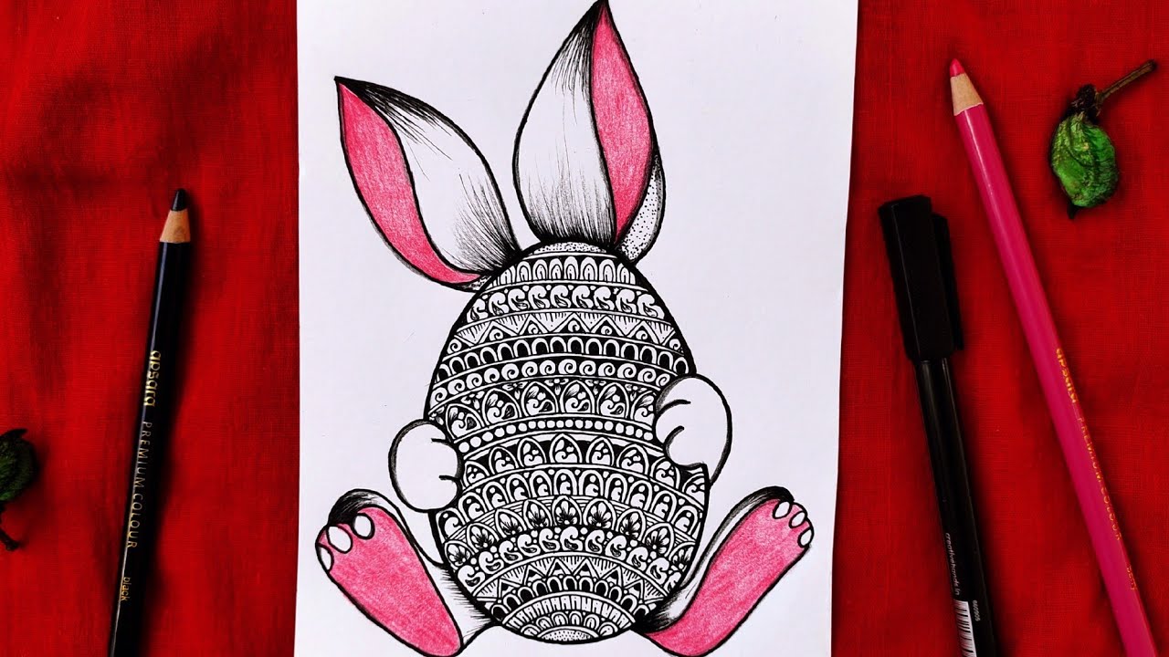 easter mandala art | easter bunny drawing | easter egg drawing | easter bunny mandala art | doodle