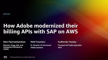 AWS re:Invent 2022 - How Adobe modernized their billing APIs with SAP on AWS (ENT326)