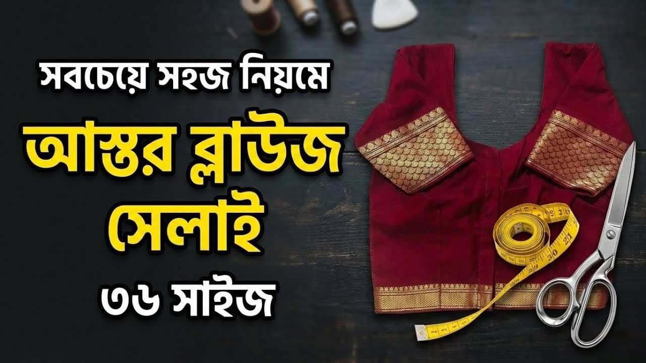 নতুনদের জন‍্য আস্তর দেওয়া ব্লাউজ সেলাইয়ের সহজ নিয়ম | Astor Dewya Blouse  Selai  Er Sohoj Niyom