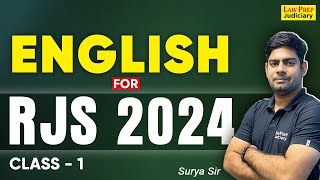 RJS 2024 : Complete English Preparation with Surya Sir | Class 1 | English for Rajasthan Judiciary