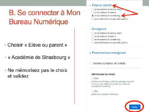 tutoriel Mon Bureau Numérique - Parents/Elèves