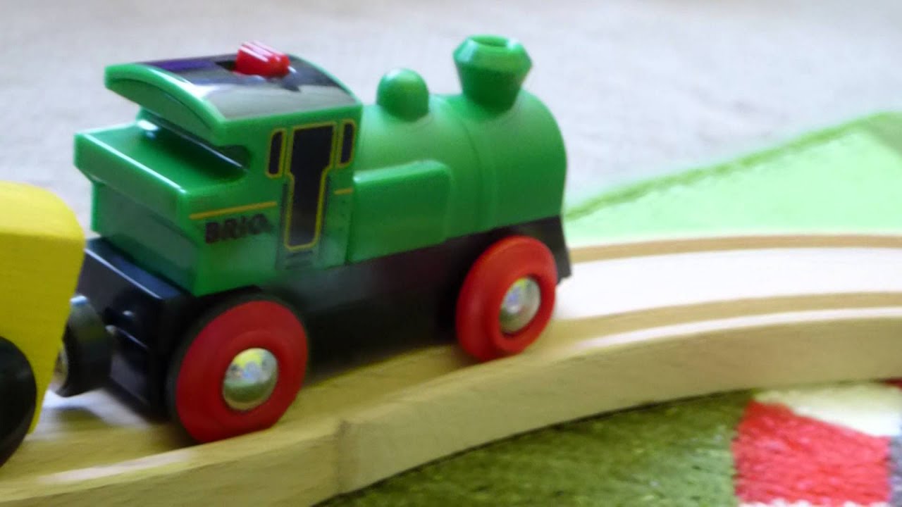 Brio Engine 33595 pulling IKEA stock-wooden railway
