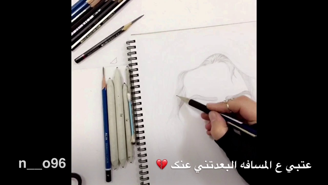 رسم الامام الحسين بالرصاص والفحم