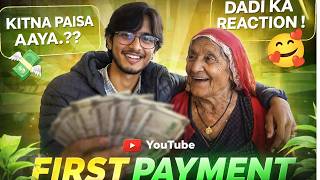 First YouTube Payment India 🇮🇳 | Gave My First Income To My Dadi Maa ❤️