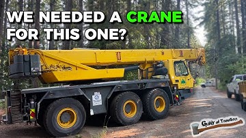 BIG Leavenworth Crane Job!!! 50 TON CRANE For These TIGHT QUARTER TREE REMOVALS!