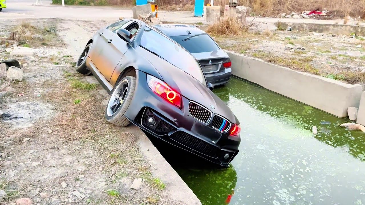 Would you drive over a sink like this?
