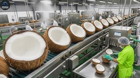 Inside Modern Coconut Factory | How Raw Coconuts Become Bottled Premium Coconut Water -Oil and Candy