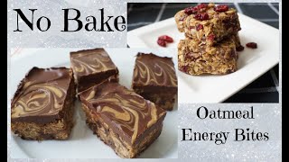 Chocolate Peanut Butter Oatmeal Bars| Cranberry Peanut Bites| No Bake Power Bites| Vegan Dessert