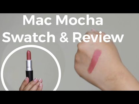 Video: Revisión de Lápiz Labial MAC Mocha, Swatch, FOTD