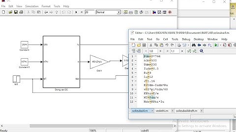 Hướng dẫn mô phỏng động cơ DC bằng Matlab.
