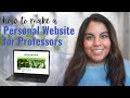 How to make a personal website for professors in 2023