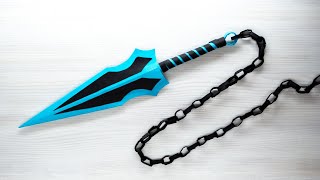 Scorpion KUNAI from Mortal Kombat. How to make Origami Weapons Easy