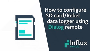 How to configure SD card/Rebel data logger using Dialog remote