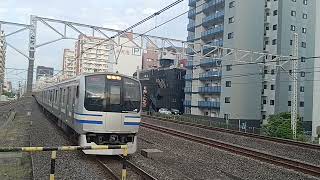 E217系　横須賀線直通　快速　品川行き　錦糸町駅入線