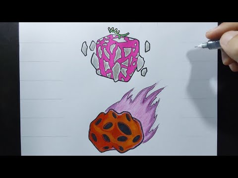 Como desenhar e fazer uma figurinha da fruta ESCURIDÃO Blox fruits ROBLOX  passo a passo 