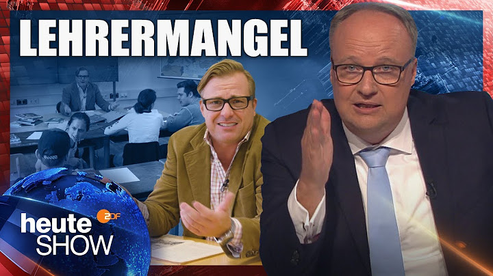 Bildungsnotstand! In Deutschland fehlen 40.000 Lehrer | heute-show vom 07.09.2018