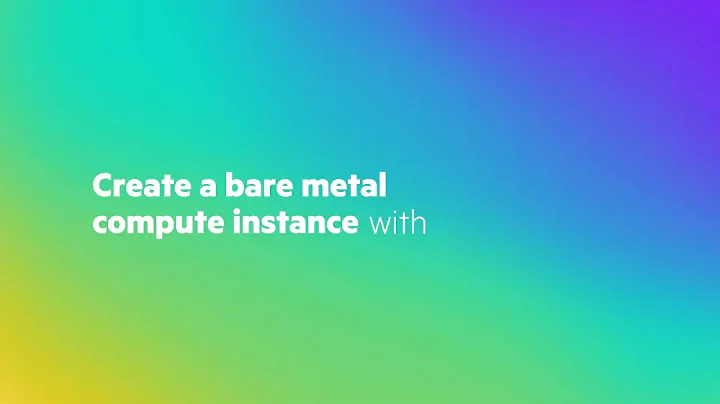 Create a bare metal compute instance with HPE GreenLake for Private Cloud Enterprise