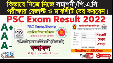 কিভাবে PSC/ইবতেদায়ী সমাপনী পরীক্ষার রেজাল্ট বের করবেন | HOW TO  CHECK PSC  BOARD RESULT 2022