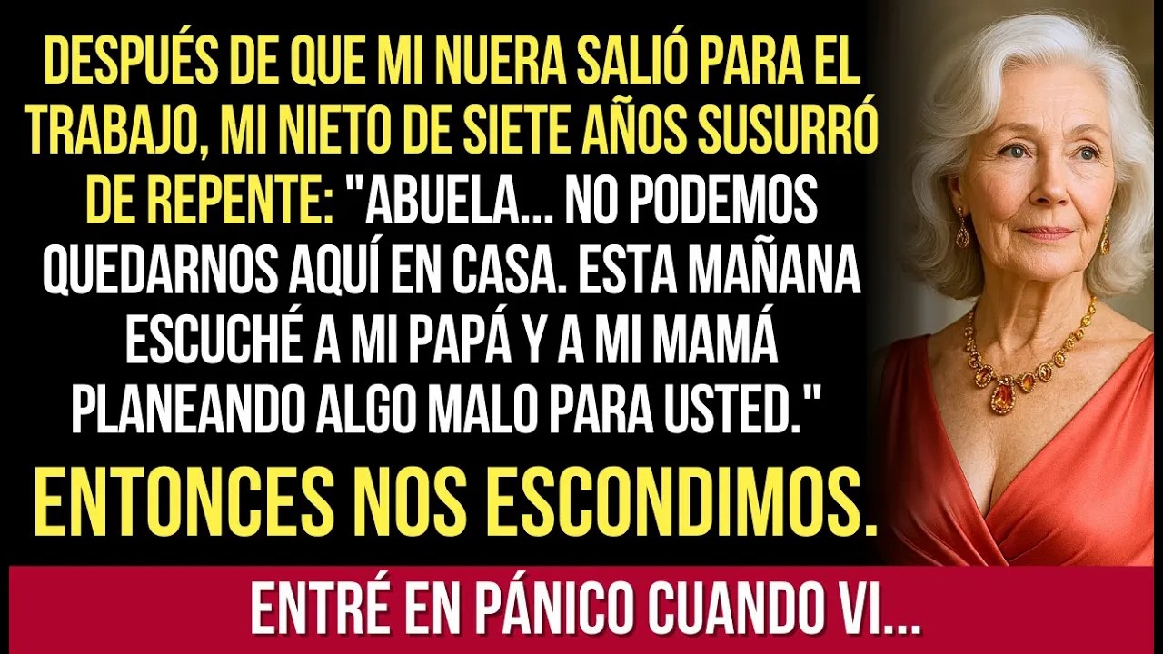 Acabamos de ver a Regina salir hacia su trabajo hace apenas diez minutos cuando mi nieto Gael, de siete años, me jaló del brazo hacia su habitación con los ojos llenos de miedo. "Abuela, no...
