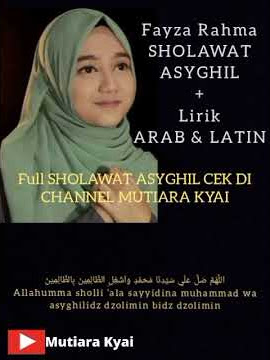 Fayza Rahma : Sholawat Asyghil dengan lirik arab dan latin #shorts  #short