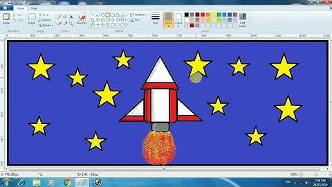How to draw Rocket in MS Paint