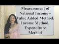 Measurement of National Income – Value Added Method, Income Method, Expenditure Method