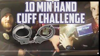 Starts at 5:50 until 11:30 - I challenge Officer Hellmer to the 10-Min Handcuff Challenge. Email him