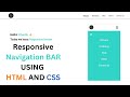 How to Create Responsive Navigation Bar using HTML and CSS